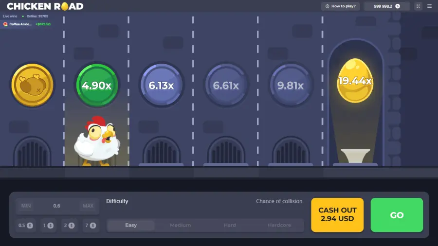Chicken Road — Hero-Banner auf Spins of Glory Casino