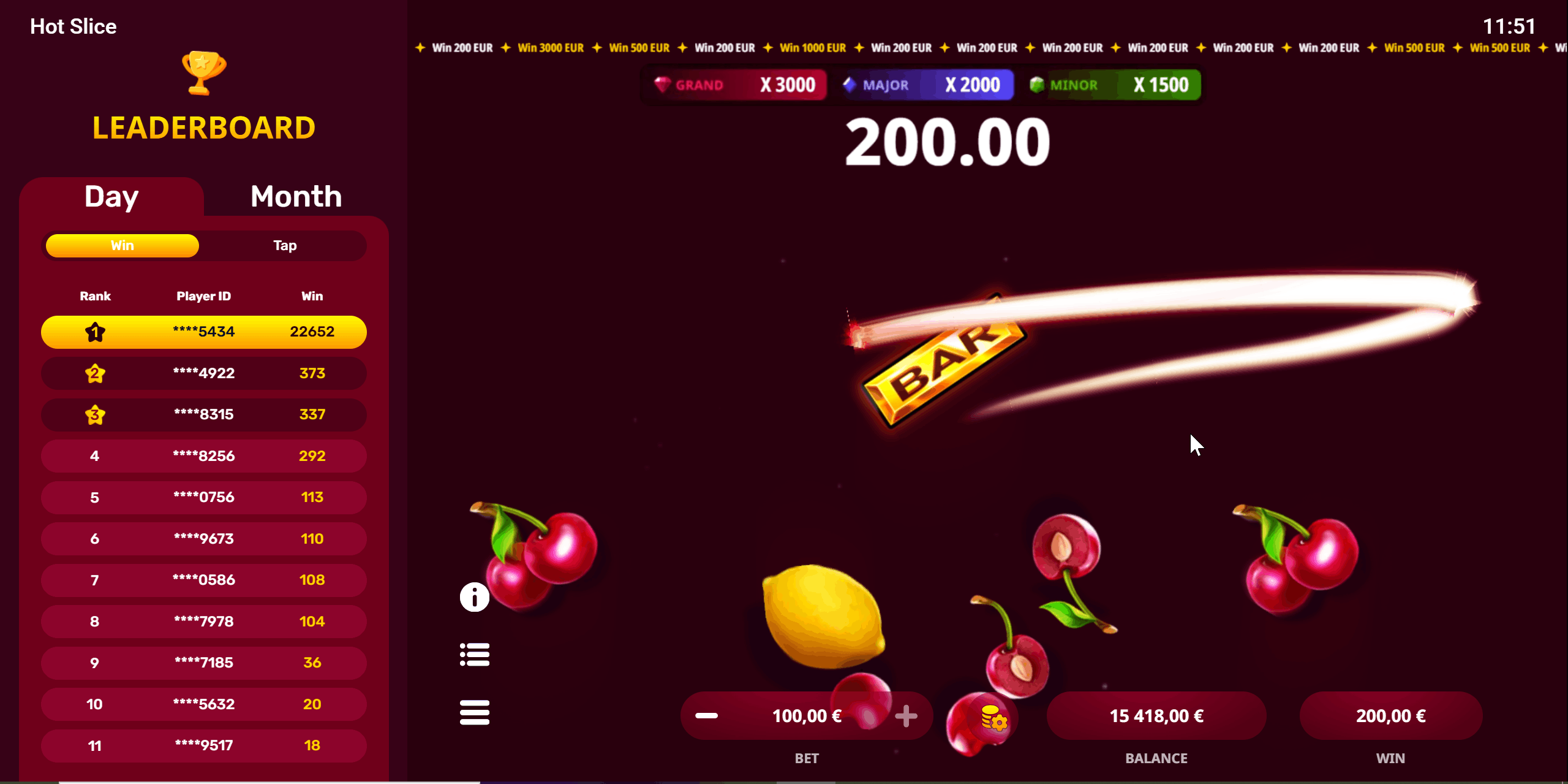 Hot Slice Slot — Hero-Banner auf Spins of Glory Casino